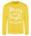 Sweatshirt Merry and bright yellow фото