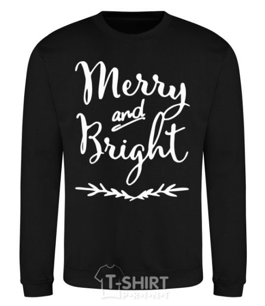 Sweatshirt Merry and bright black фото