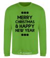 Sweatshirt Merry Сhristmas and HNY orchid-green фото