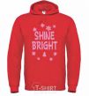 Men`s hoodie Shine bright winter bright-red фото