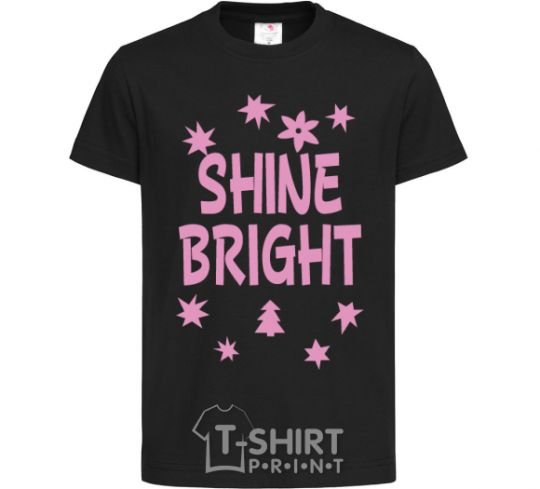 Kids T-shirt Shine bright winter black фото
