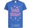 Детская футболка Shine bright winter Ярко-синий фото