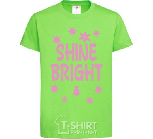 Kids T-shirt Shine bright winter orchid-green фото