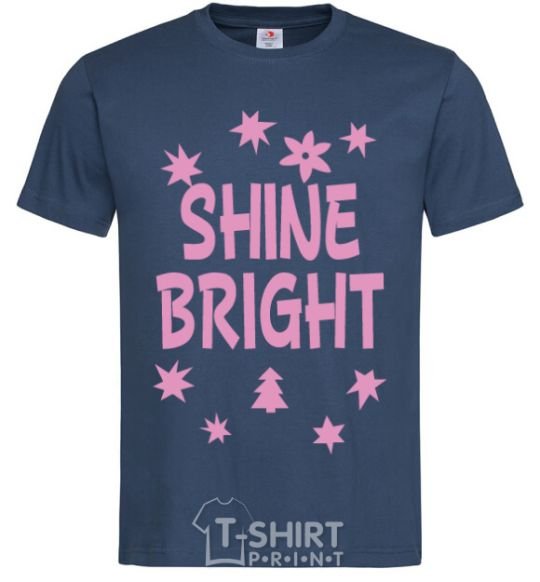Мужская футболка Shine bright winter Темно-синий фото