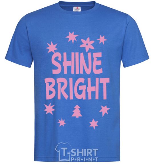 Мужская футболка Shine bright winter Ярко-синий фото