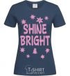 Women's T-shirt Shine bright winter navy-blue фото