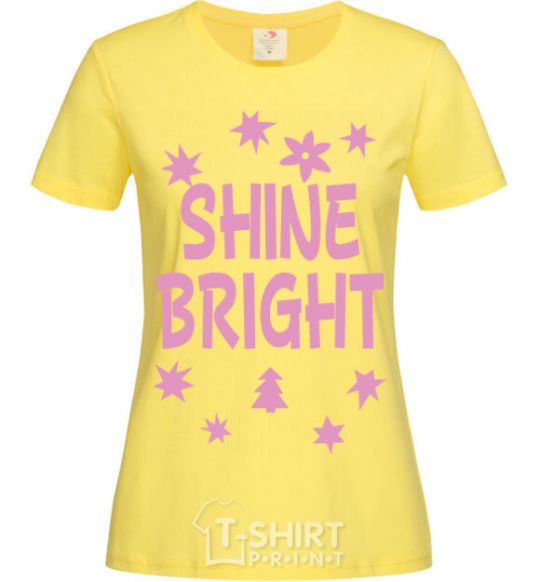 Женская футболка Shine bright winter Лимонный фото