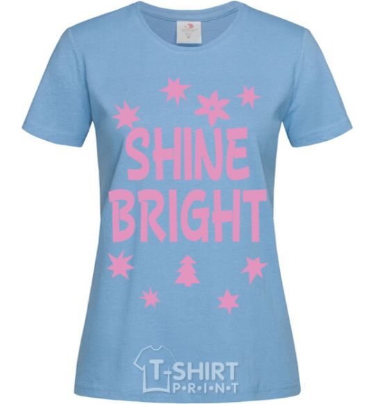Женская футболка Shine bright winter Голубой фото