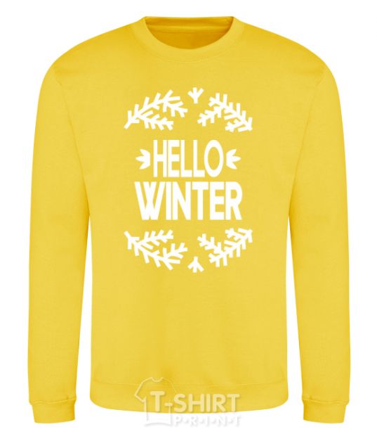 Sweatshirt Hello winter yellow фото