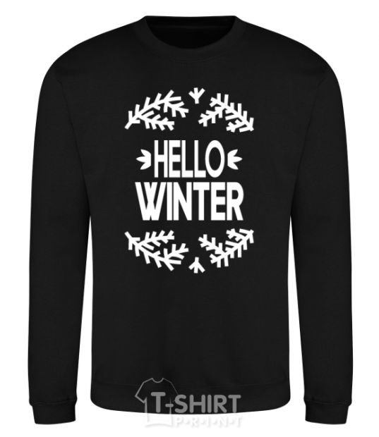 Sweatshirt Hello winter black фото