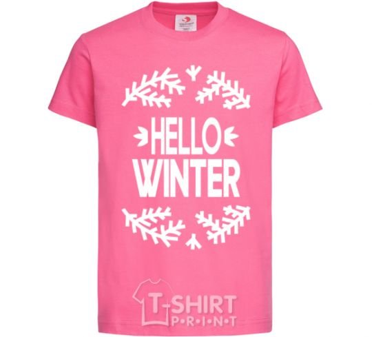 Kids T-shirt Hello winter heliconia фото