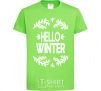 Kids T-shirt Hello winter orchid-green фото
