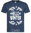 Men's T-Shirt Hello winter navy-blue фото