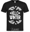 Men's T-Shirt Hello winter black фото