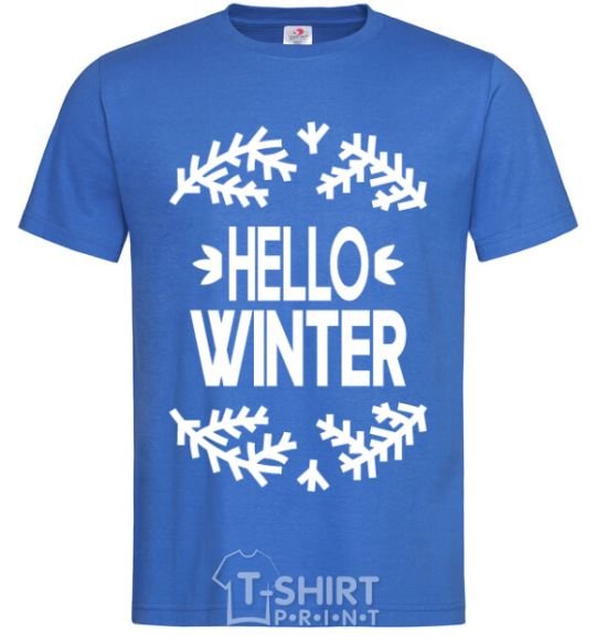 Men's T-Shirt Hello winter royal-blue фото