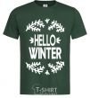 Men's T-Shirt Hello winter bottle-green фото