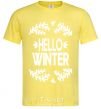 Мужская футболка Hello winter Лимонный фото