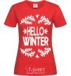 Women's T-shirt Hello winter red фото