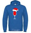 Men`s hoodie A glass in a hat royal фото