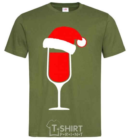 Men's T-Shirt A glass in a hat millennial-khaki фото