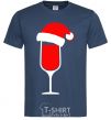 Men's T-Shirt A glass in a hat navy-blue фото