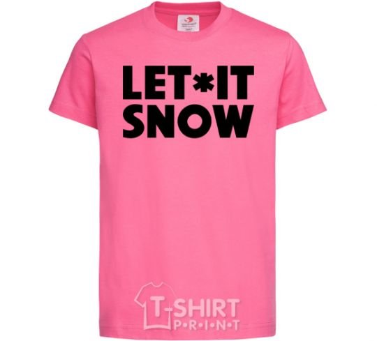 Kids T-shirt Let it snow text heliconia фото