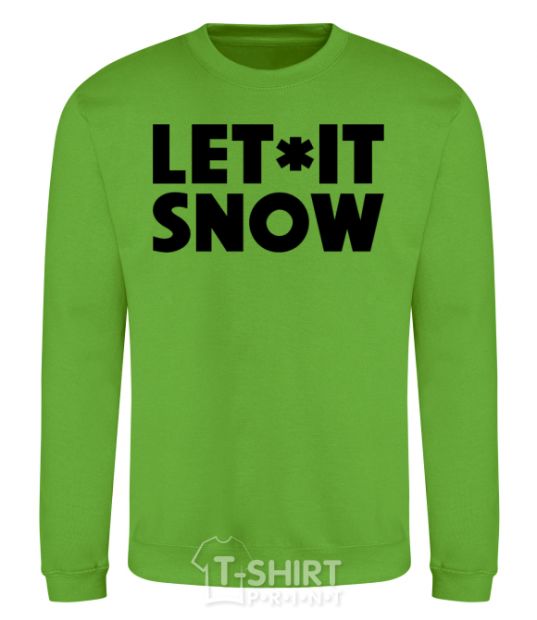 Sweatshirt Let it snow text orchid-green фото