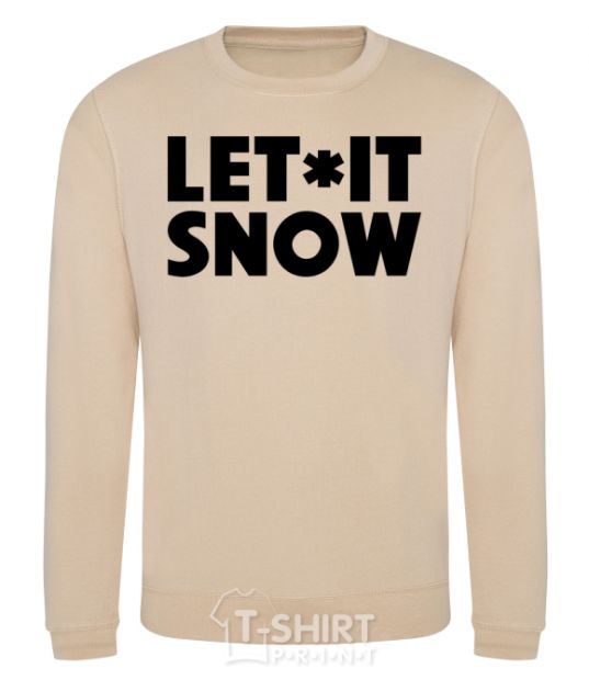 Sweatshirt Let it snow text sand фото