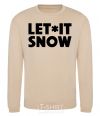 Sweatshirt Let it snow text sand фото