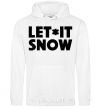 Men`s hoodie Let it snow text White фото