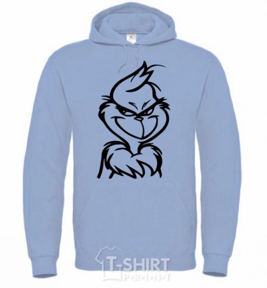 Men`s hoodie The Christmas kidnapper sky-blue фото