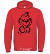 Men`s hoodie The Christmas kidnapper bright-red фото