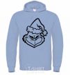 Men`s hoodie The Christmas caped kidnapper sky-blue фото