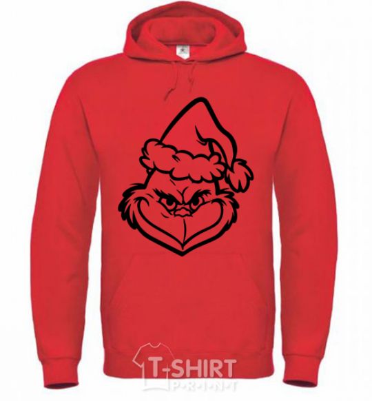 Men`s hoodie The Christmas caped kidnapper bright-red фото