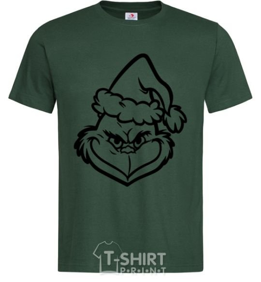 Мужская футболка Похититель Рождества в шапочке Темно-зеленый фото