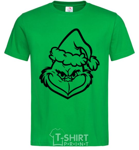 Мужская футболка Похититель Рождества в шапочке Зеленый фото