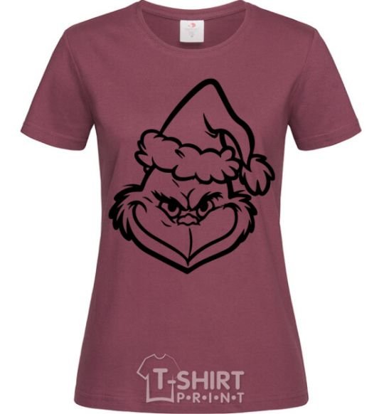 Women's T-shirt The Christmas caped kidnapper burgundy фото