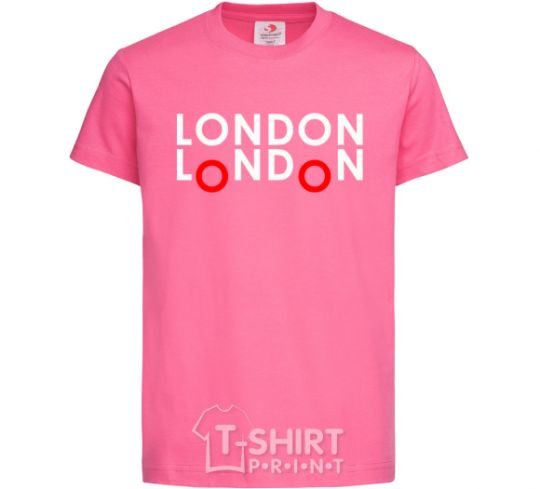Детская футболка London bus Ярко-розовый фото