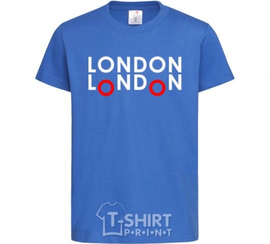 Kids T-shirt London bus royal-blue фото