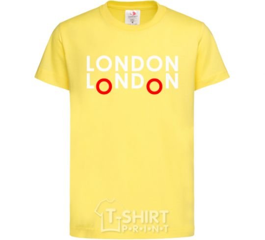 Kids T-shirt London bus cornsilk фото