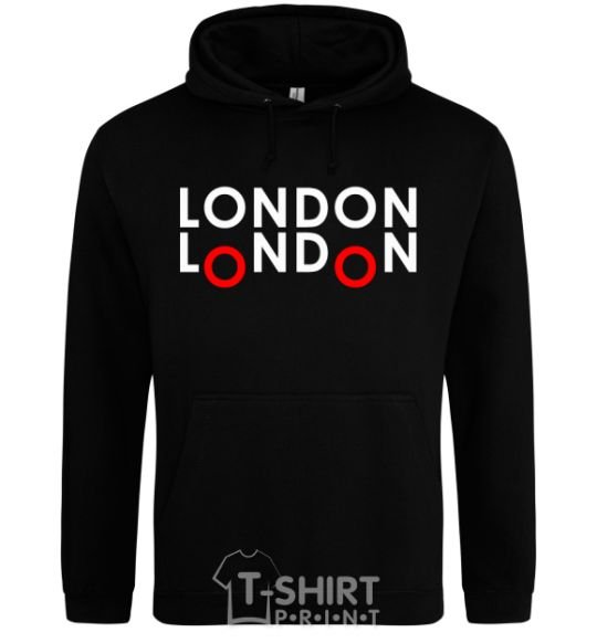 Men`s hoodie London bus black фото