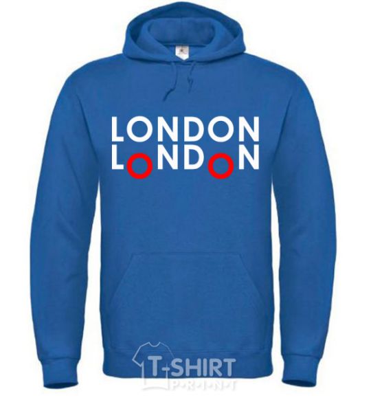 Men`s hoodie London bus royal фото