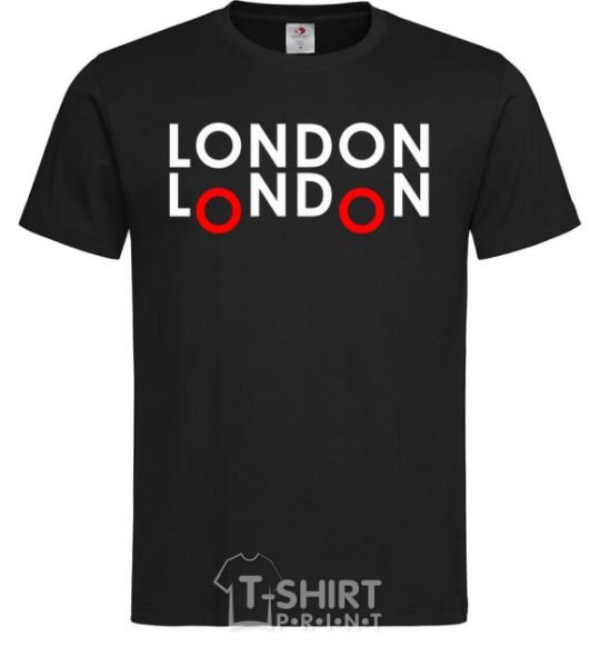 Men's T-Shirt London bus black фото