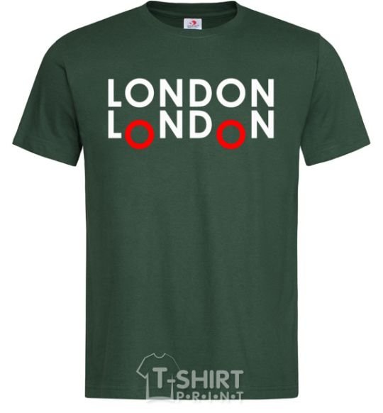 Men's T-Shirt London bus bottle-green фото