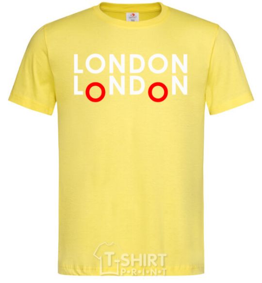 Men's T-Shirt London bus cornsilk фото