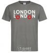 Men's T-Shirt London bus dark-grey фото