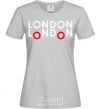 Women's T-shirt London bus grey фото