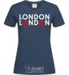 Women's T-shirt London bus navy-blue фото
