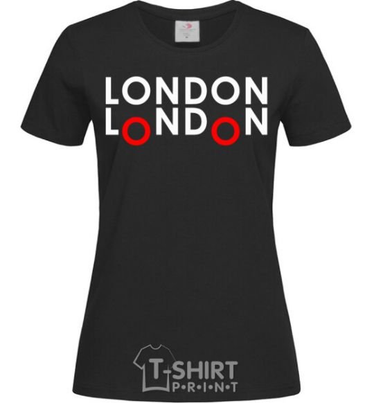 Women's T-shirt London bus black фото