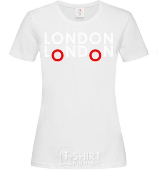 Women's T-shirt London bus White фото